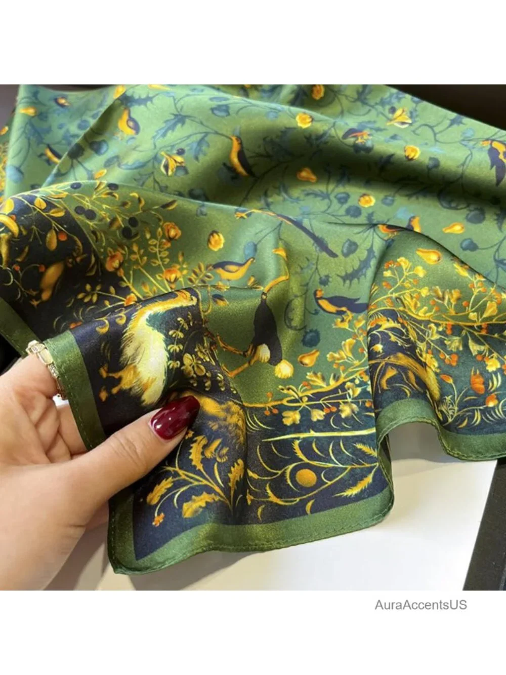 100% Pure Mulberry Silk Square Scarf 26